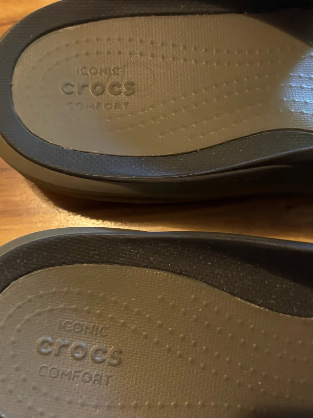 CROCS Black and Gray Men's Flip Flop Sandals